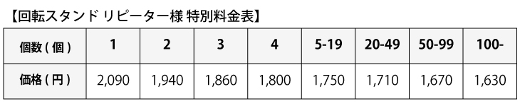 価格表