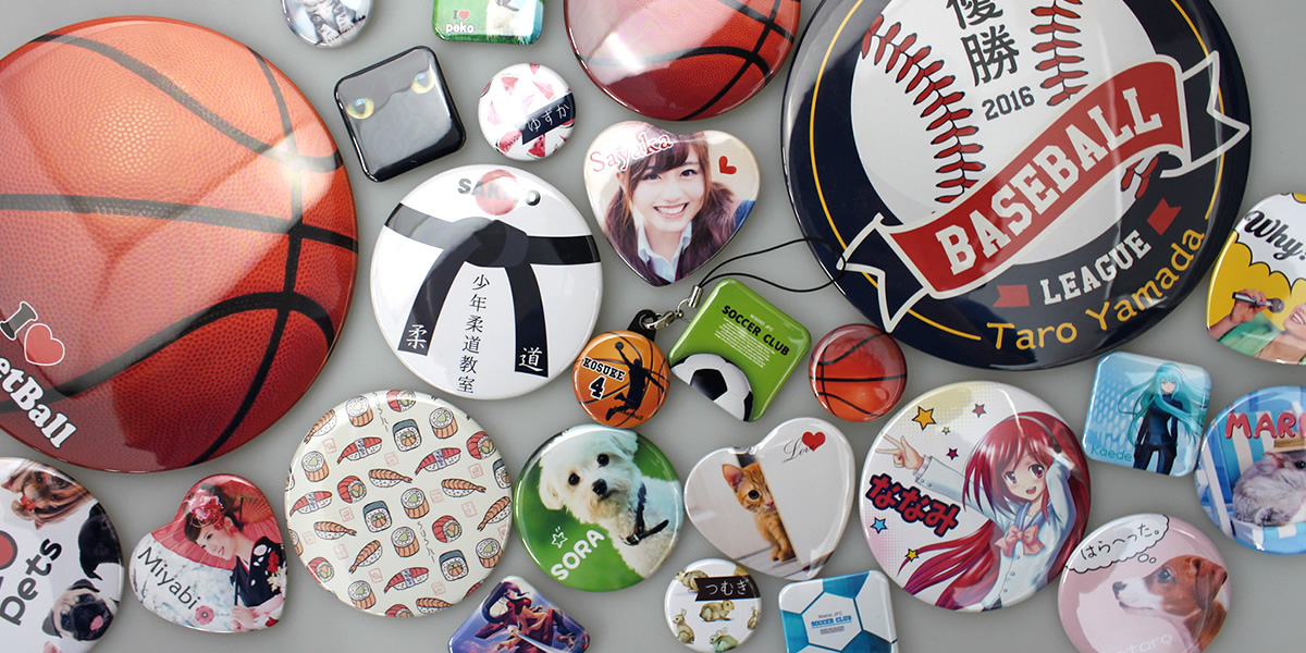オリジナル 缶バッジ バッチ 1個から制作｜Web deco ファンクリ 