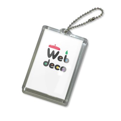 Web deco キーホルダー 【 ミラー 】 単品 ウェブデコ  誕生日 プレゼント 記念日 お祝い ギフト 写真 自作◇ID