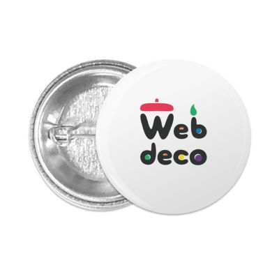 Web deco 缶バッジ 【32mm】【□ ピン 】【 4個セット 】ウェブデコ  母の日 プレゼント 孫 犬 猫 写真 自作 ペットグッズ ◇ID