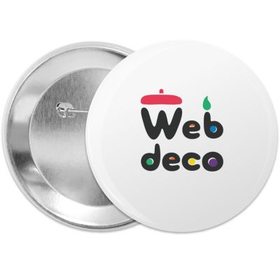 Web deco 缶バッジ 【76mm】【□ ピン 】【 4個セット 】ウェブデコ  母の日 プレゼント 孫 犬 猫 写真 自作 ペットグッズ ◇ID