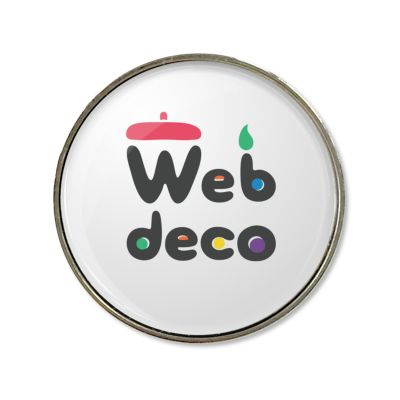 Web deco 【□ ピンズ 】【20mm】単品ウェブデコ  父の日 プレゼント 子どもの絵 写真 自作 ギフト ◇ID