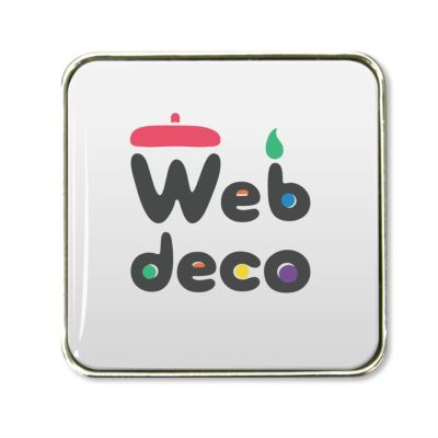 Web deco 【□ ピンズ 】【 スクエア 】【 4個セット 】ウェブデコ  七五三 お祝い 記念 写真 こども プレゼント ギフト 1個から ◇ID
