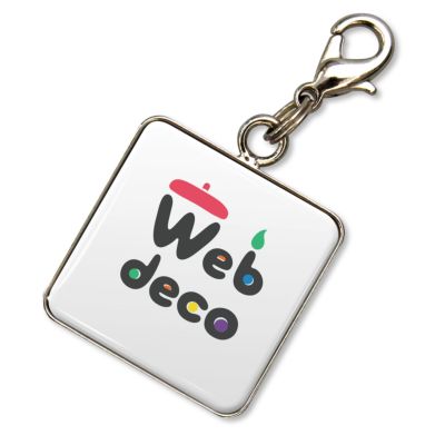 Web deco 【□チャーム 】【 スクエア 】単品ウェブデコ  七五三 お祝い 記念 写真 こども プレゼント ギフト 1個から ◇ID