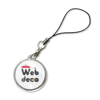 Web deco 【□ ストラップ 】【25mm】【 3個セット 】ウェブデコ  写真 自作 プレゼント ◇ID