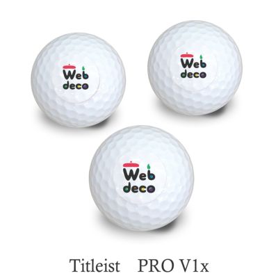 Web deco ゴルフボール 【□3個入り】【□ Titleist PRO V1x 】 タイトリストボール ウェブデコ 父の日 プレゼント 子どもの絵 写真 自作 ギフト ◇ID