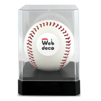 Web deco 野球ボール 【□ ケース付 】　単品 ウェブデコ  母の日 プレゼント 孫 犬 猫 写真 自作 ペットグッズ ◇ID