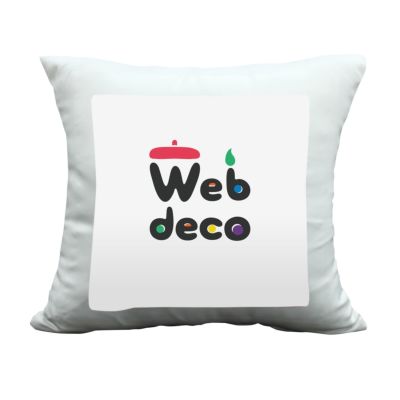 Web deco クッションカバー 【中央プリント】【30×30cm 】【□片面】【□カバーのみ】単品 ウェブデコ  父の日 プレゼント 子どもの絵 写真 自作 ギフト ◇ID