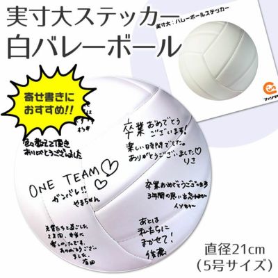 実寸大 ステッカー 【□ バレーボール 】 卒部記念品 卒団記念品