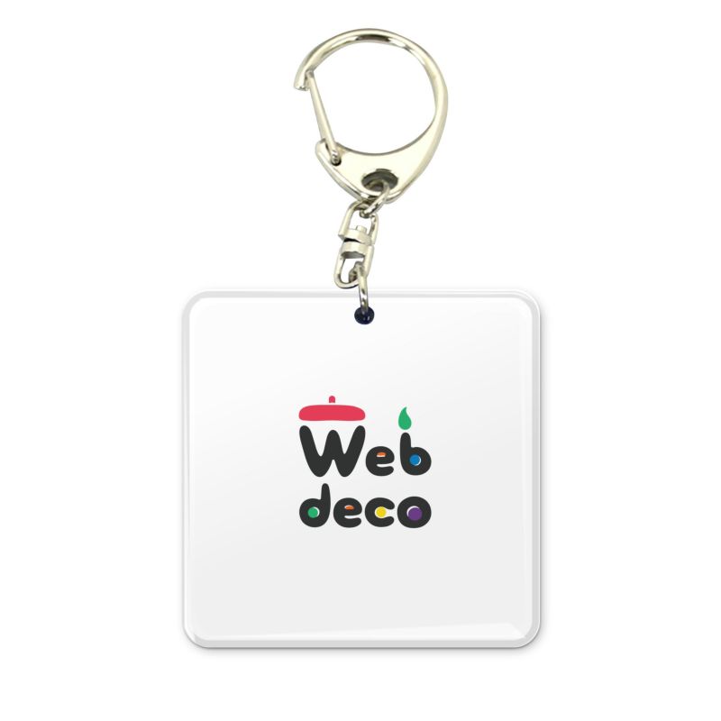 Web deco アクリル キーホルダー 【正方形】【 単品 】 ウェブデコ アクキー 敬老の日 プレゼント ◇ID オリジナルグッズ専門店 本店  ファンクリ