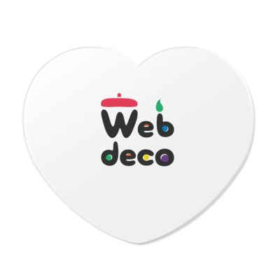 Web deco 【 アクリル マグネット ハート型】【 2個セット 】ウェブデコ  写真 自作 プレゼント ◇ID