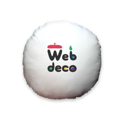 Web deco クッションカバー 【全面プリント】【丸 直径45cm】【□カバーのみ】【2個セット】 ウェブデコ ◎  写真 自作 プレゼント ◇ID
