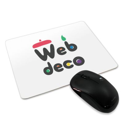 Web deco マウスパッド 【 長方形 横 】【 4個セット 】 ウェブデコ  母の日 プレゼント 孫 犬 猫 写真 自作 ペットグッズ ◇ID