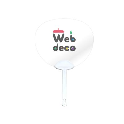 Web deco 透明うちわ【□小】 単品 ウェブデコ  父の日 プレゼント 子どもの絵 写真 自作 ギフト ◇ID