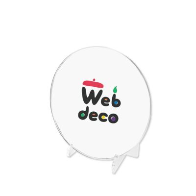 Web deco アクリルボード 【丸型 (小)】【スタンド付き】【2個セット】 ウェブデコ アクリル フォト フレーム   写真 自作 プレゼント 卒業 卒園 記念品 ◇ID