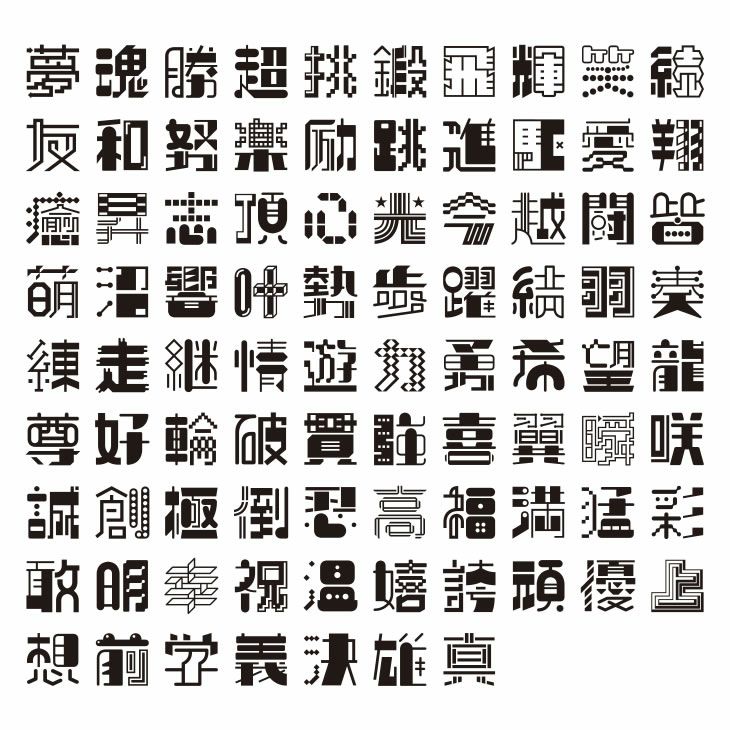 一文字漢字 種類