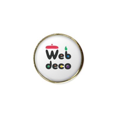 Web deco ゴルフマーカー 【マーカーのみ 】【ゴールド 】単品ウェブデコ 父の日 プレゼント 子どもの絵 写真 自作 ギフト ◇ID