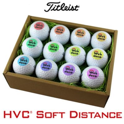 Web deco ゴルフボール 【□12個入り】【□ Titleist HVC SOFT DISTANCE 】【〇12個別デザイン】 タイトリストボール ウェブデコ 父の日 プレゼント 子どもの絵 写真 自作 ギフト ◇ID