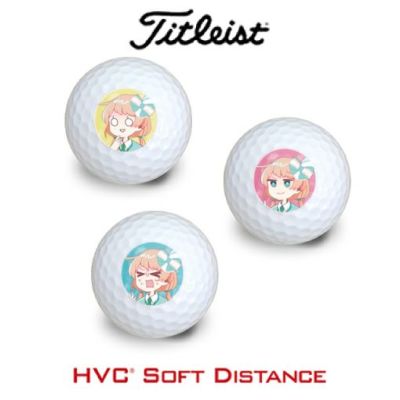 ｜データ入稿｜ゴルフボール 【□3個入り】【□ Titleist HVC SOFT DISTANCE 】 タイトリストボール  ☆
