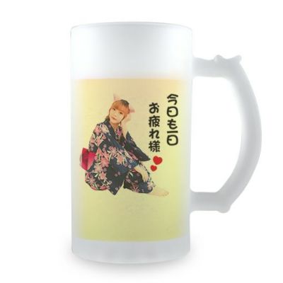 ｜データ入稿｜ビールジョッキ 【□半透明 】 ☆