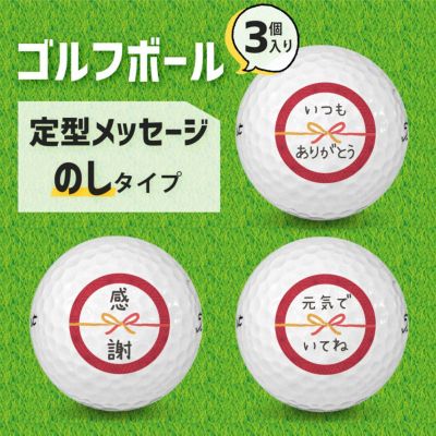 定型メッセージ ゴルフボール 【3個入り】【□ のし】  母の日 父の日 敬老の日 プレゼント