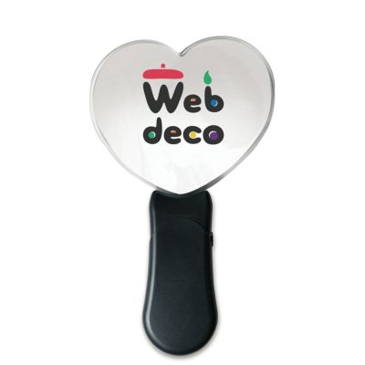Web deco アクリルペンライト 【ハート】【台座】【ペンラグリップ セット】【3個セット】 ウェブデコ ☆  父の日 プレゼント 子どもの絵 写真 自作 ギフト ◇ID