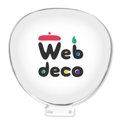 Web deco アクリルペンライト用 着せ替えアクリル 【うちわ型】【台座】【4個セット】 ウェブデコ ☆  父の日 プレゼント 子どもの絵 写真 自作 ギフト ◇ID