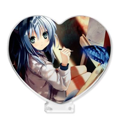 ｜データ入稿｜アクリルペンライト用 着せ替えアクリル 【□アクリル□台座】【ハート】｜同人グッズ ノベルティ 制作