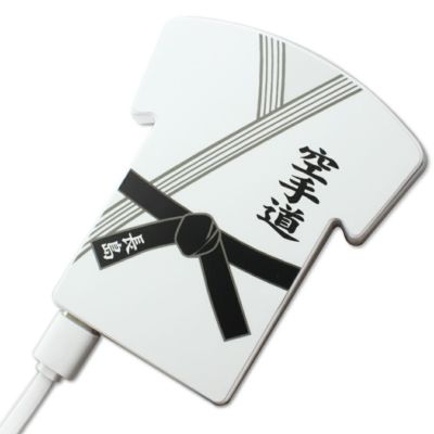 【〇 空手 】【〇 ユニフォーム型 モバイルバッテリー 】 4000mAh ユニフォーム 簡単オーダー 卒部記念品 卒団記念品