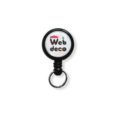 Web deco 【□ リールキーホルダー 】【□ クリップ  タイプ】【20mm】【 2個セット 】ウェブデコ  母の日 プレゼント 孫 犬 猫 写真 自作 ペットグッズ ◇ID