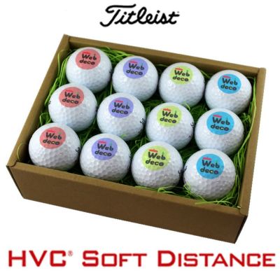 Web deco ゴルフボール 【□12個入り】【□ Titleist HVC SOFT DISTANCE 】【〇4デザイン×3個】 タイトリストボール ウェブデコ 写真 自作 プレゼント ◇ID