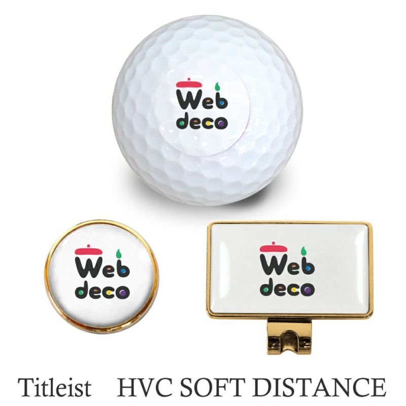 Web deco ゴルフボール・マーカーセット【□ゴルフボール3個入り
