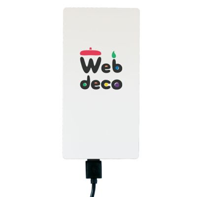 Web deco モバイルバッテリー　【□10000mAh(Type-C対応)】単品 ウェブデコ  父の日 プレゼント 子どもの絵 写真 自作 ギフト ◇ID