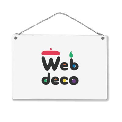 Web deco アクリルボード 【A4】【チェーン付き（40cm）】【2個セット】 ウェブデコ アクリル フォト プレート  誕生日 プレゼント 記念日 お祝い ギフト 写真 自作 ◇ID