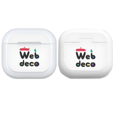 Web deco AirPods 【第4世代用スキンシール 】AirPods4 【 3個セット 】 ウェブデコ エアポッツ エアーポッズ  父の日 プレゼント 子どもの絵 写真 自作 ギフト ◇ID