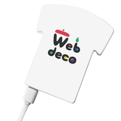 Web deco モバイルバッテリー【ユニフォーム型 4000mAh】単品 ウェブデコ  父の日 プレゼント 子どもの絵 写真 自作 ギフト ◇ID